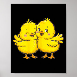 Poster Baby Frango Franga Agricultor Camisa Menina Fazend