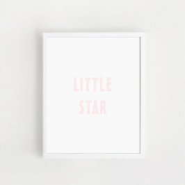 Poster Baby Girl Nursery Wall Art. Pequena Estrela