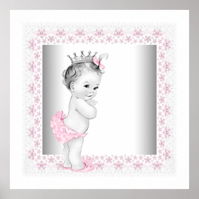Póster Baby Girl Pink Princesa (Frente)