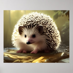 Poster Baby Hedgehog Wildlife Retrato
