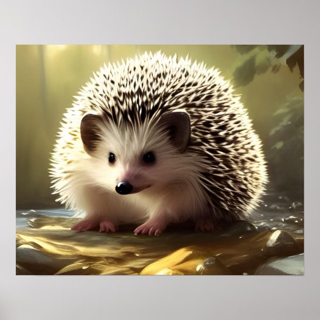 Poster Baby Hedgehog Wildlife Retrato (Frente)
