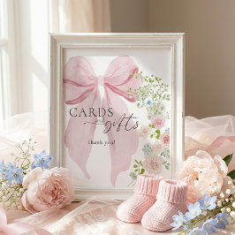 Poster Baby in Bloom Baby Shower Card Gifts Sign