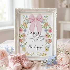Poster Baby in Bloom Baby Shower Card Gifts Sign
