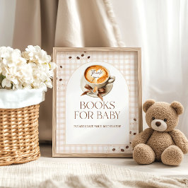 Poster Baby is Brewing Coffee Bean Theme Baby Shower Book