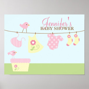 Poster Baby Laundry Baby Shower Welcome Sign
