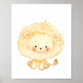 Poster Baby Lion Nursery Wall Art