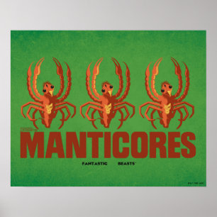 Poster Baby Manticores Vintage Graphic