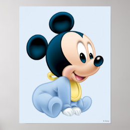 Póster Baby Mickey | Pijama Azul