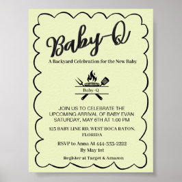 Poster Baby-Q Backyard Baby Shower BBQ Baby