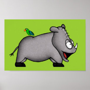 Poster Baby Rhino