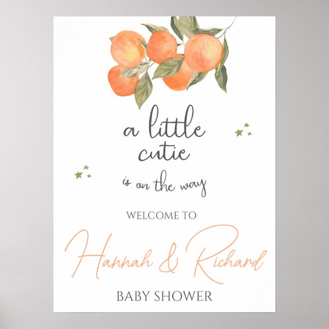 Poster Baby Shower Welcome Sign (Frente)