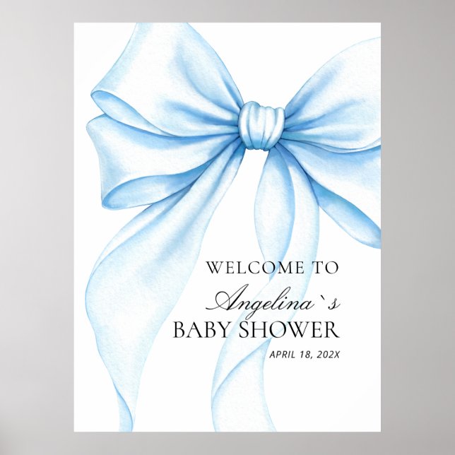 Poster Baby showerv delicate bow. (Frente)
