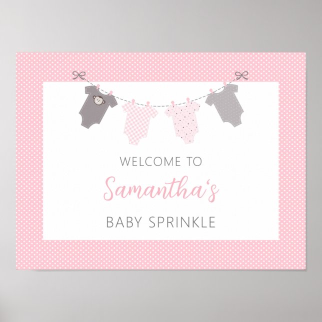 Poster Baby Sprinkle - Sinal de boas-vindas - linha de ro (Frente)