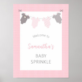 Poster Baby Sprinkle - Sinal de boas-vindas - linha de ro