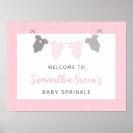 Poster Baby Sprinkle - Sinal de boas-vindas - linha de ro