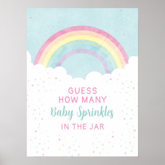 Poster Baby Sprinkles Pastel Atividade Arco-Íris