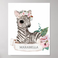 *~* Baby Zebra Name Nurserly Girl Sweet