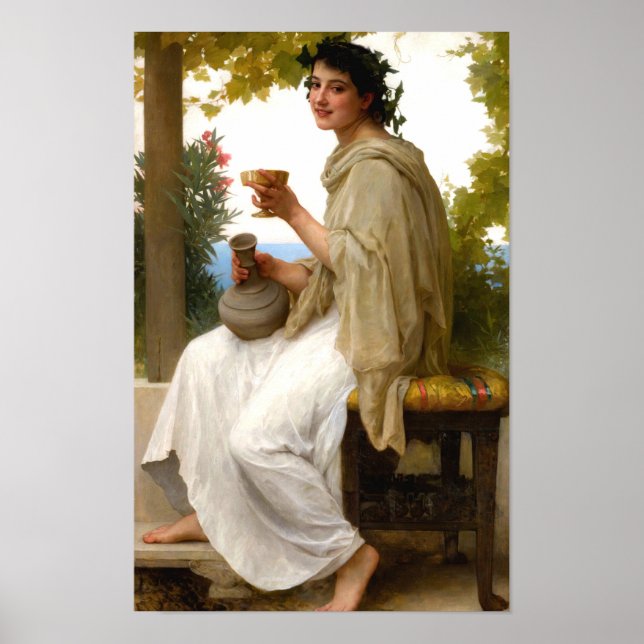 Poster Bacante por William Bouguereau (Frente)