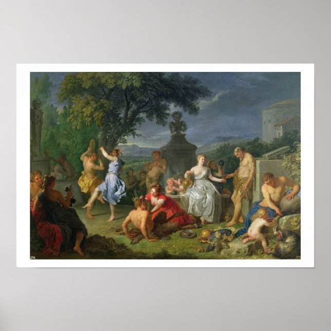 Poster Bacchanal, 1719 (óleo na canvas) (Frente)