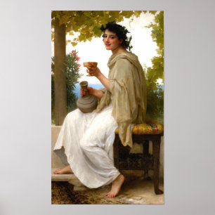 Poster Bacchante por William Bouguereau