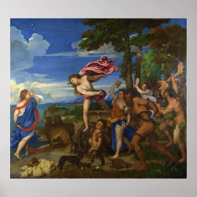 Poster Bacchus e Ariadne por Titian (Frente)