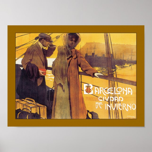 Póster Bacelona Ciudad De Invierno (Frente)