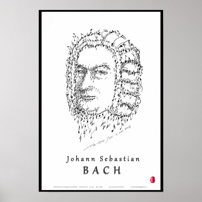 Póster Bach encara a música (Frente)