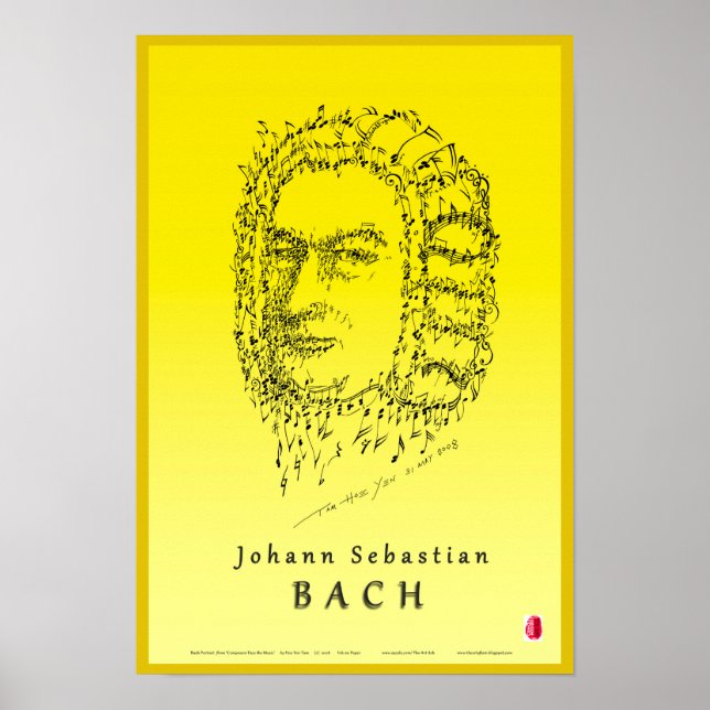 Póster Bach encara a música (Frente)