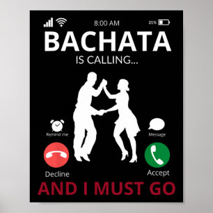 Poster Bachata Está Ligando - Dança Da República Dominica