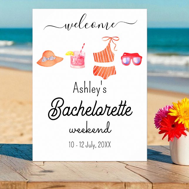 Poster Bachelorette Beach Weekend Party (Criador carregado)