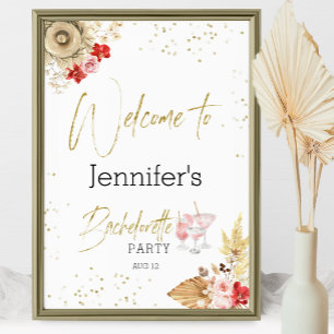 Poster Bachelorette Boho Watercolor