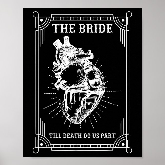 Poster Bachelorette de Casamento da Noiva do Halloween (Frente)