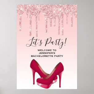Poster Bachelorette de Drivers e Heels Cinza Moderno