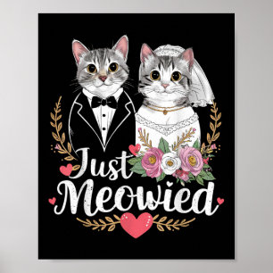 Poster Bachelorette Festa de casamento Noiva Cats Apenas