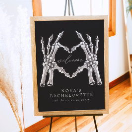 Poster Bachelorette Skeleton Heart Hands
