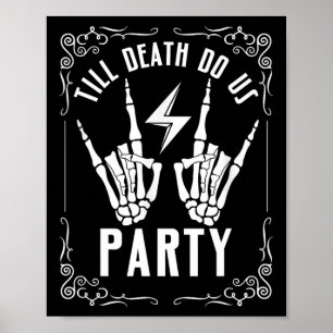 Poster Bachelorette Till Death Nos Party Skeleton Hand