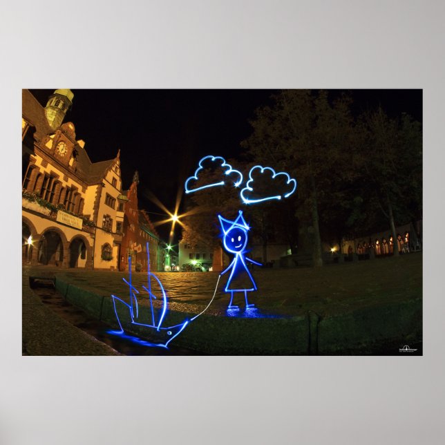 Póster Bächlezauber bei Nacht (Frente)