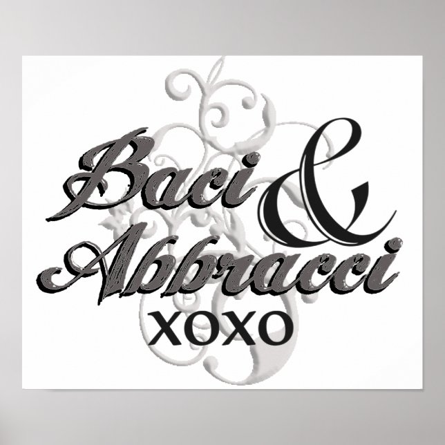 Poster Baci & Abbracci - Hugs & Kisses - XOXO (Frente)