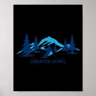 Poster Bacia de Chester resort de esqui de Minnesota esqu