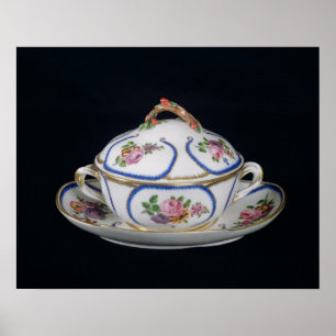 Poster Bacia de Sevres e placa, 1764