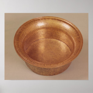 Póster Bacia decorada com padrões geométricos