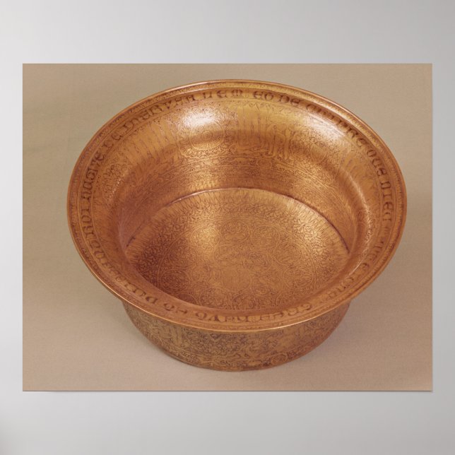 Póster Bacia decorada com padrões geométricos (Frente)