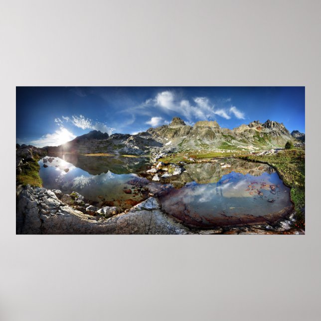 Póster Bacia do Lago Ediza, no Alto sob os Minarets - Ser (Frente)