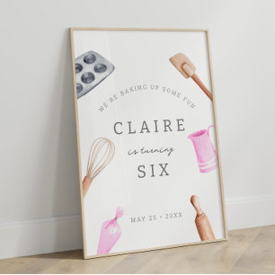 Poster Bacia Infantil de Aniversário   Boas-vindas ao par