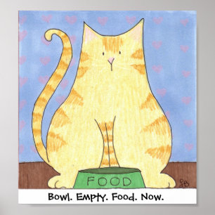 Póster Bacia. Vazio. Comida. Agora