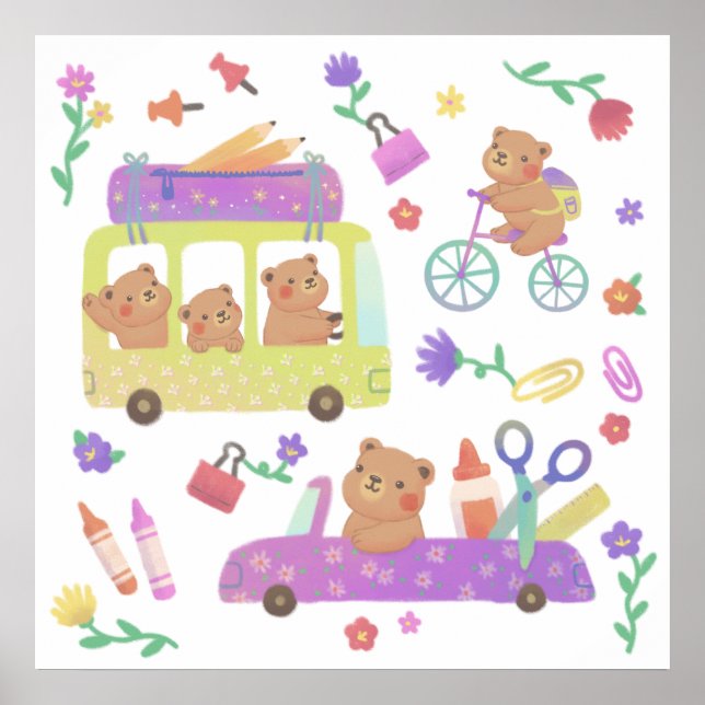 Poster Back to School: Teddy's Ready for School (Frente)