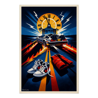 Póster Back to the Future Inspired Symbolic Movie Poster