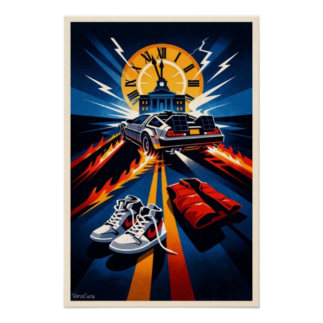 Póster Back to the Future Inspired Symbolic Movie Poster (Frente)