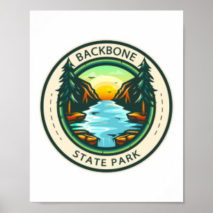 Poster Backbone State Park Crachá de Iowa