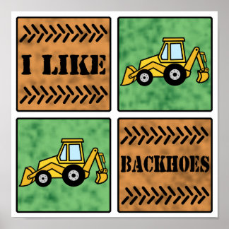 Poster Backhoe